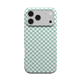 Sage Check phone case – MagSafe iPhone case, front view