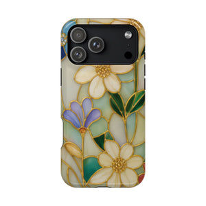 Stained Glass Floral Phone Case — MagSafe Compatible