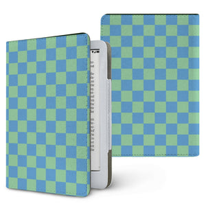 Blue & Green Check Kindle Case