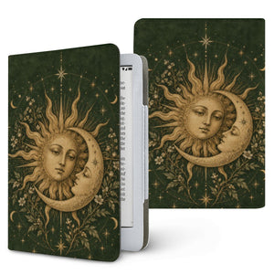 Sage Sun & Moon Kindle Case