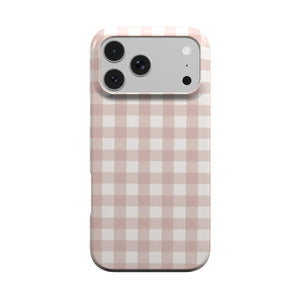 Taupe Gingham Phone Case