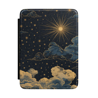 Vintage Celestial Sun Kindle case — antique celestial sun print