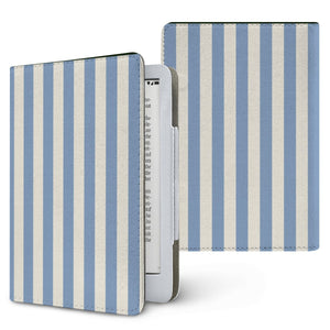 Dusty Blue Stripe Kindle Case