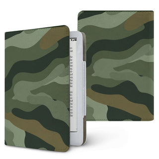 Sage Camo Kindle case — sage green camo, printed front and back