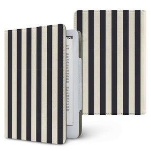 Black & Cream Stripe Kindle Case