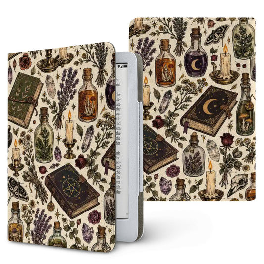 Herbalist's Apothecary Kindle case, printed front and back, fits Kindle Paperwhite 6.8 and 7 inch and Colorsoft