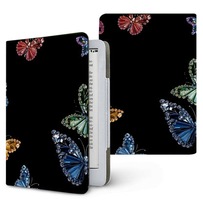 Jeweled Butterfly Kindle case — jewel tone, printed front and back