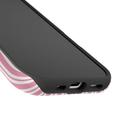 Pink Candy Stripe MagSafe case for iPhone 13