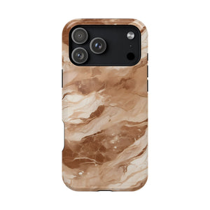 Caramel Marble Phone Case — MagSafe Compatible