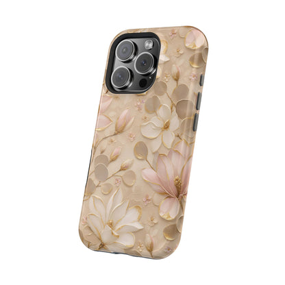 Gilded Magnolia Phone Case — MagSafe Compatible