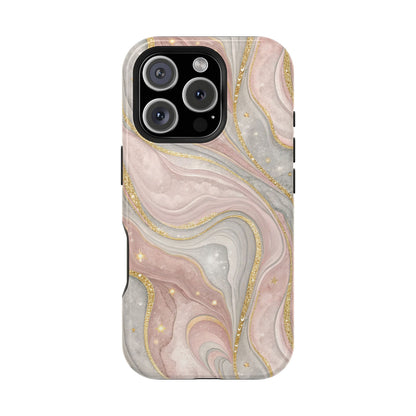 Rose quartz marble MagSafe iPhone case — view 3