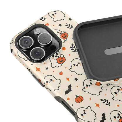 Cute ghost MagSafe iPhone case in cream — view 30