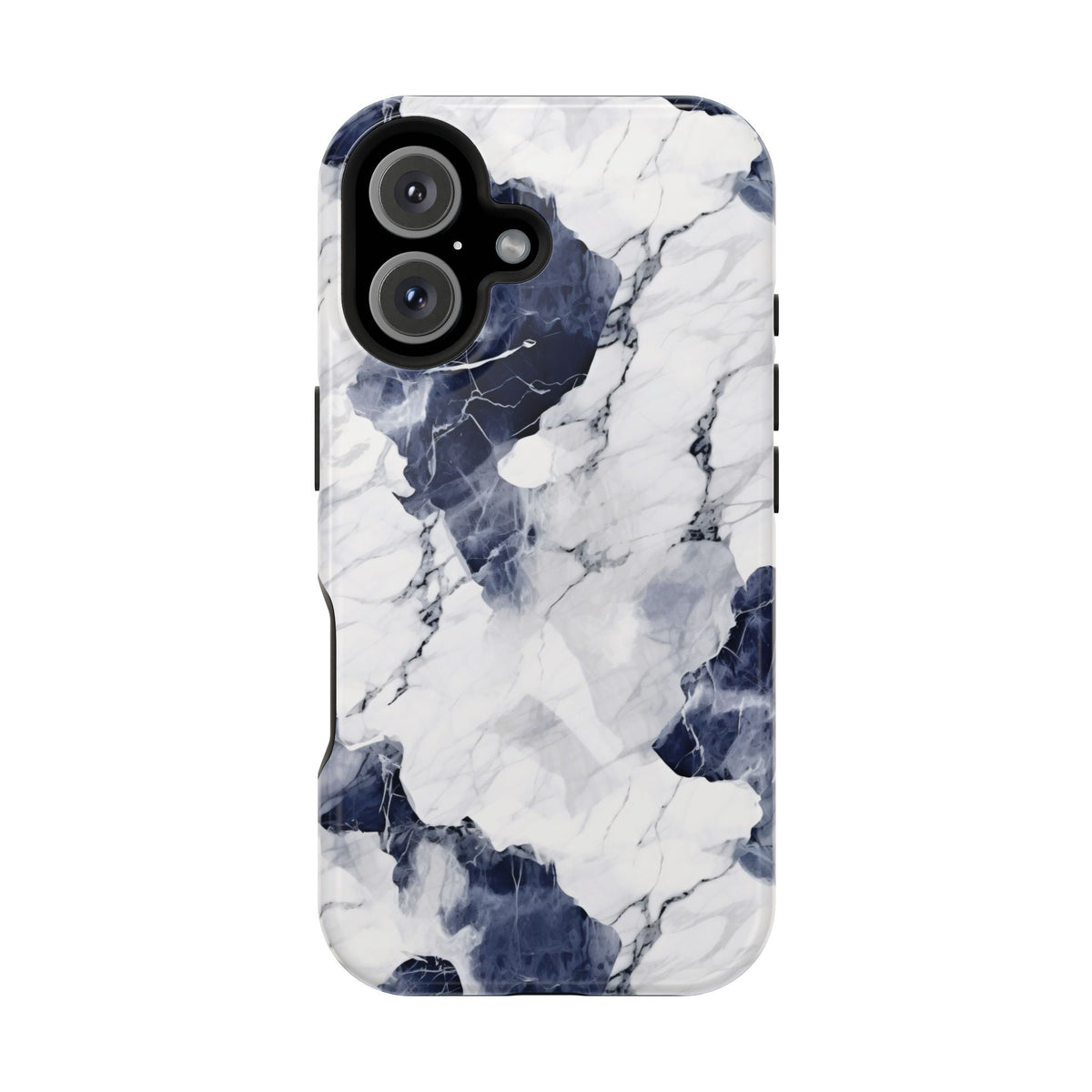 Navy marble MagSafe iPhone case — view 12