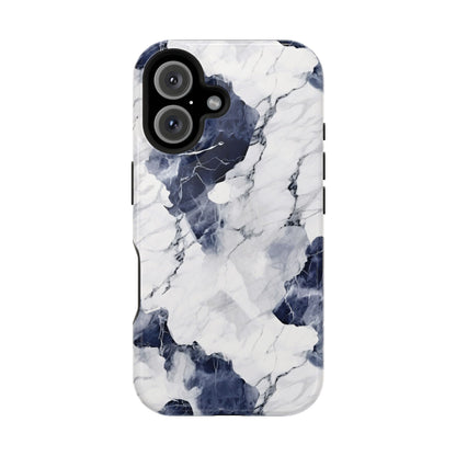 Navy marble MagSafe iPhone case — view 12