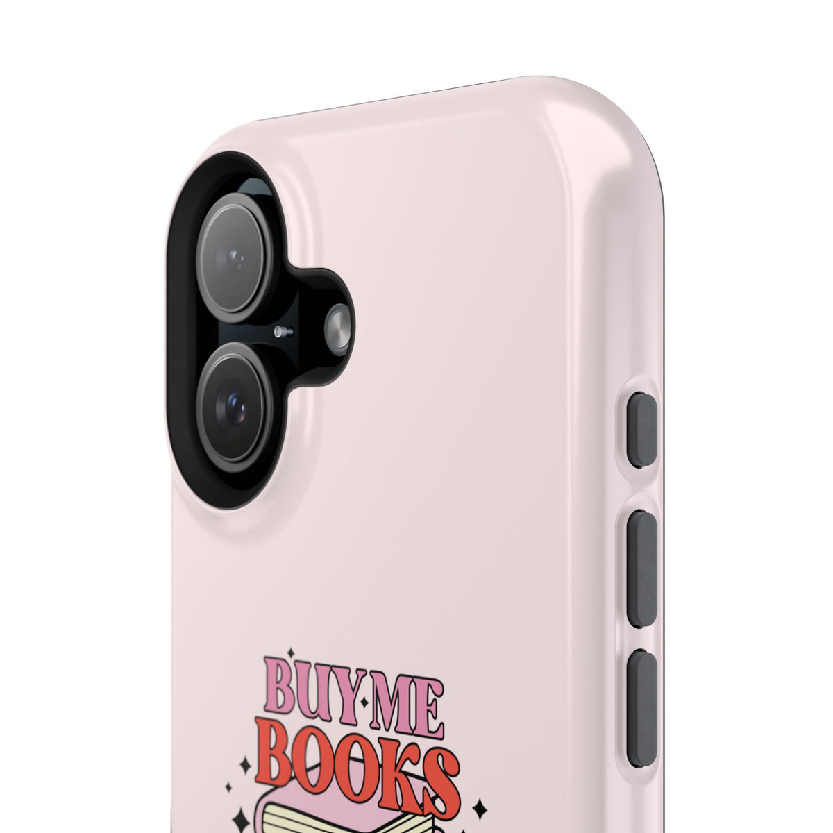 Blush sticker collage phone case with raised screen lip