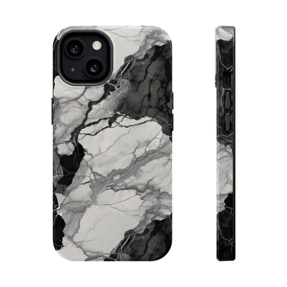 Black and white marble MagSafe iPhone case — view 9