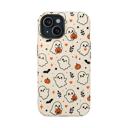 Cute ghost MagSafe iPhone case in cream — view 13