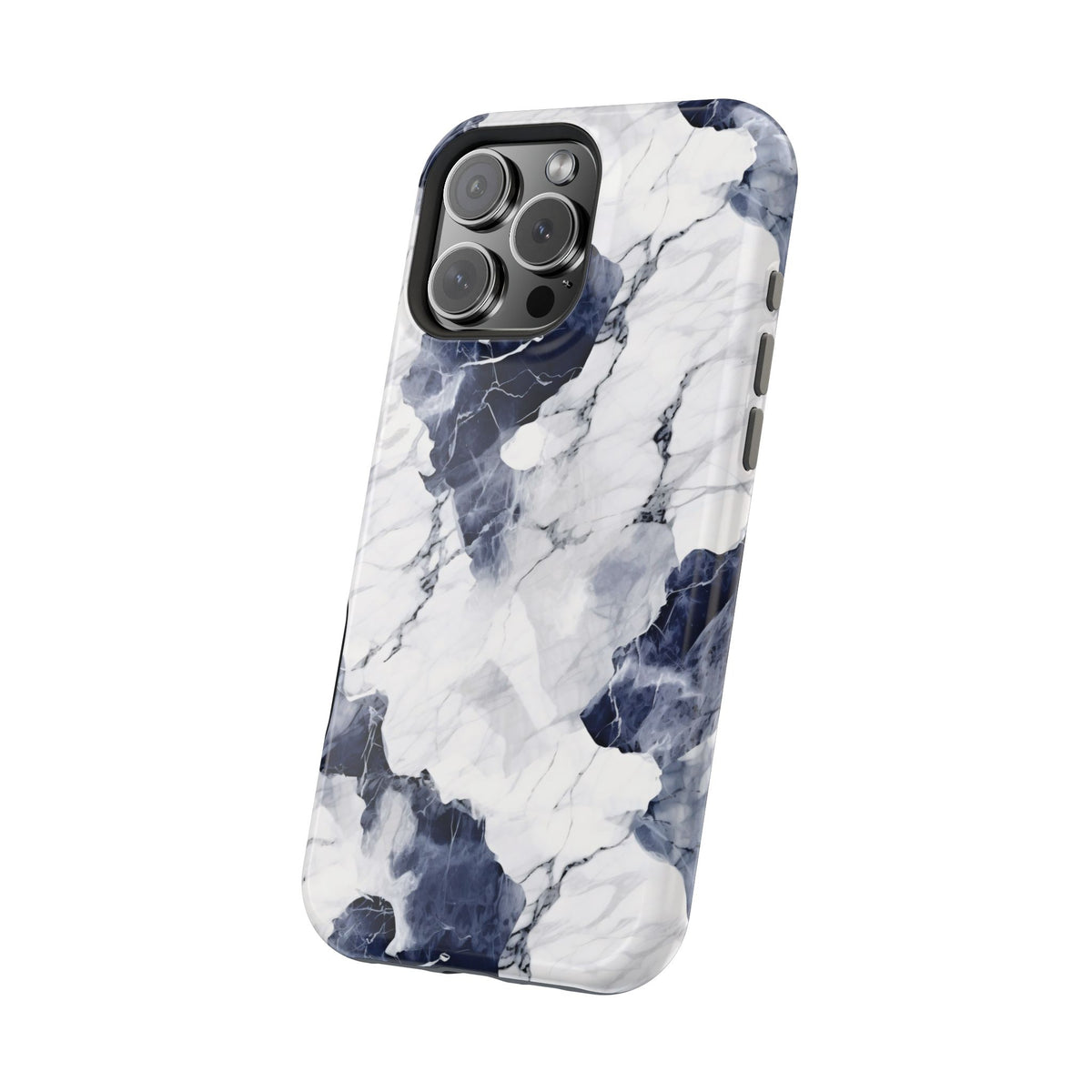Navy marble MagSafe iPhone case — view 8