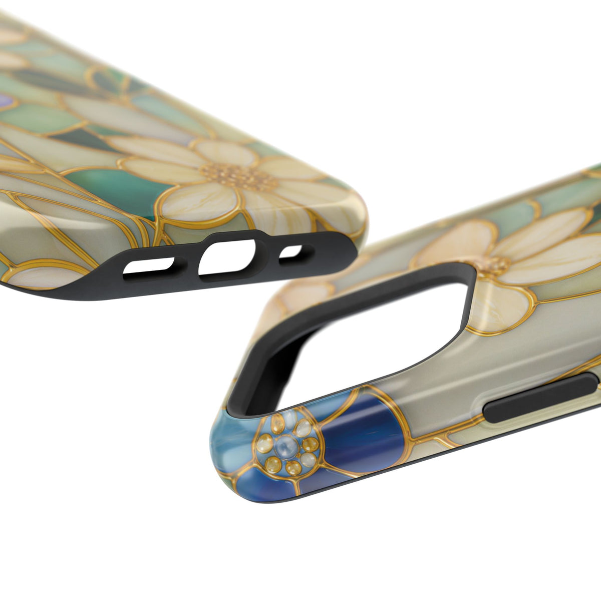 Stained Glass Floral Phone Case — MagSafe Compatible