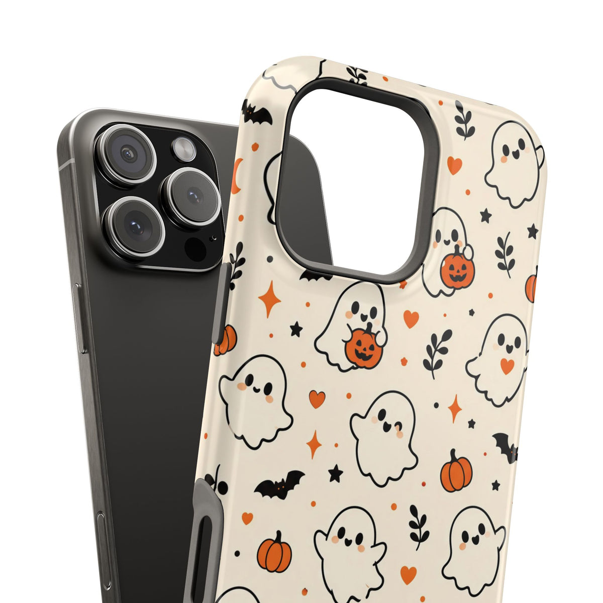 Cute ghost MagSafe iPhone case in cream — view 42