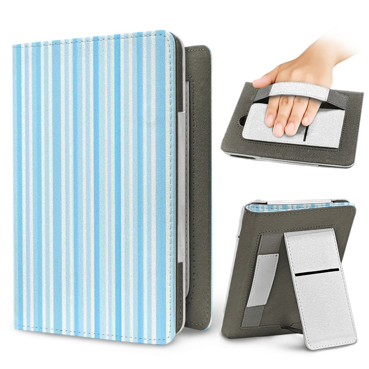 Blue Ticking Stripe Kindle case for Kindle Paperwhite, view 2