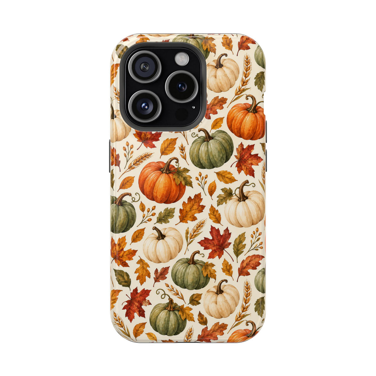 Pumpkin Patch iPhone case photographed from the side