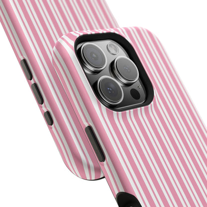 Pink Candy Stripe MagSafe case for iPhone 16