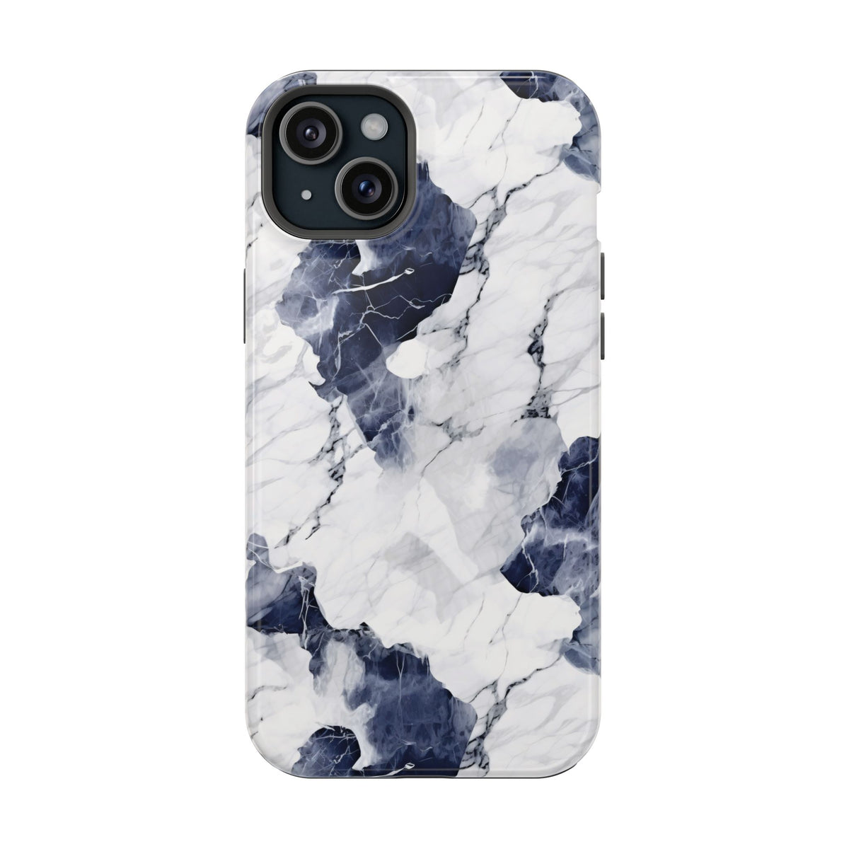 Navy marble MagSafe iPhone case — view 24
