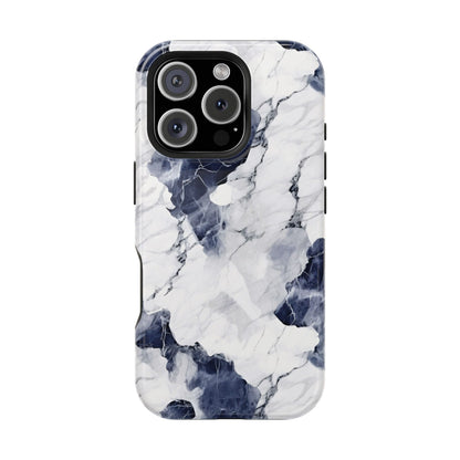 Navy marble MagSafe iPhone case — view 13