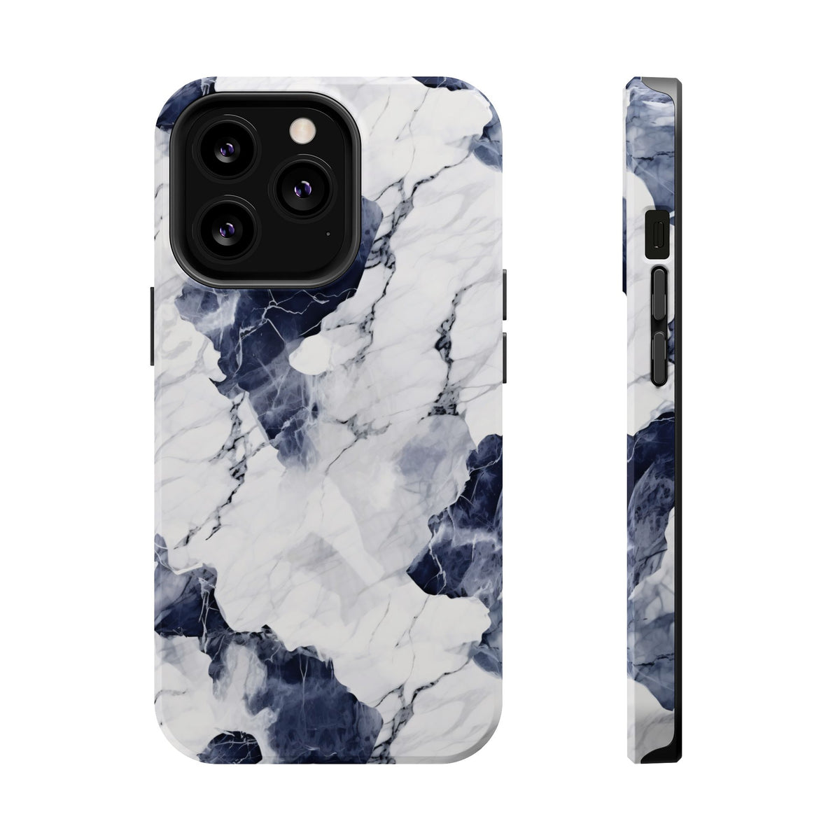 Navy marble MagSafe iPhone case — view 20