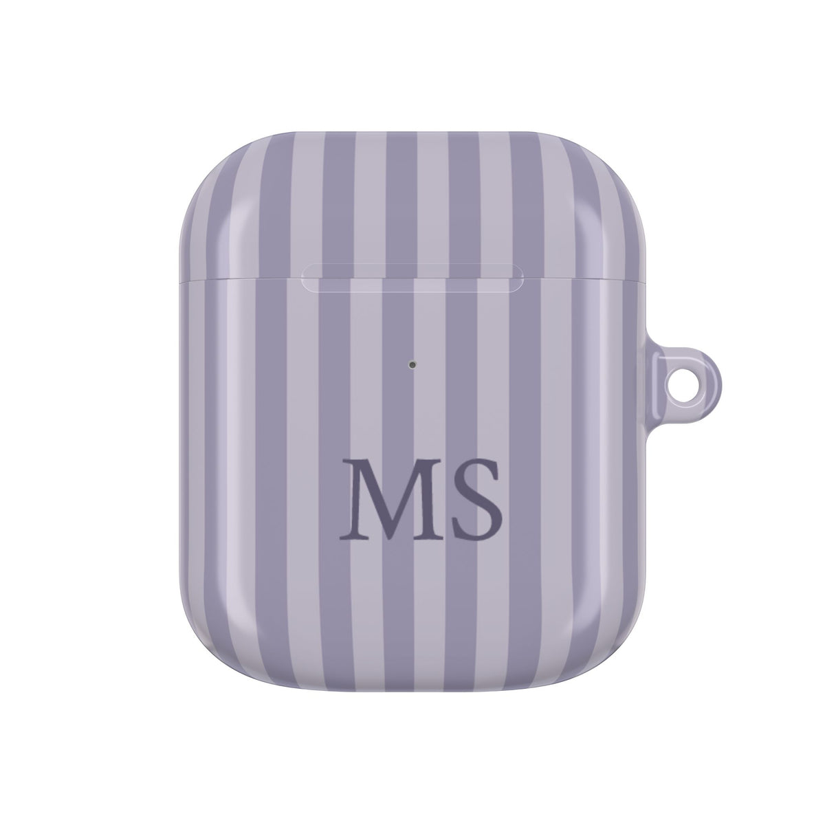 Lilac Stripe monogram case for AirPods 1st & 2nd Gen — custom initials