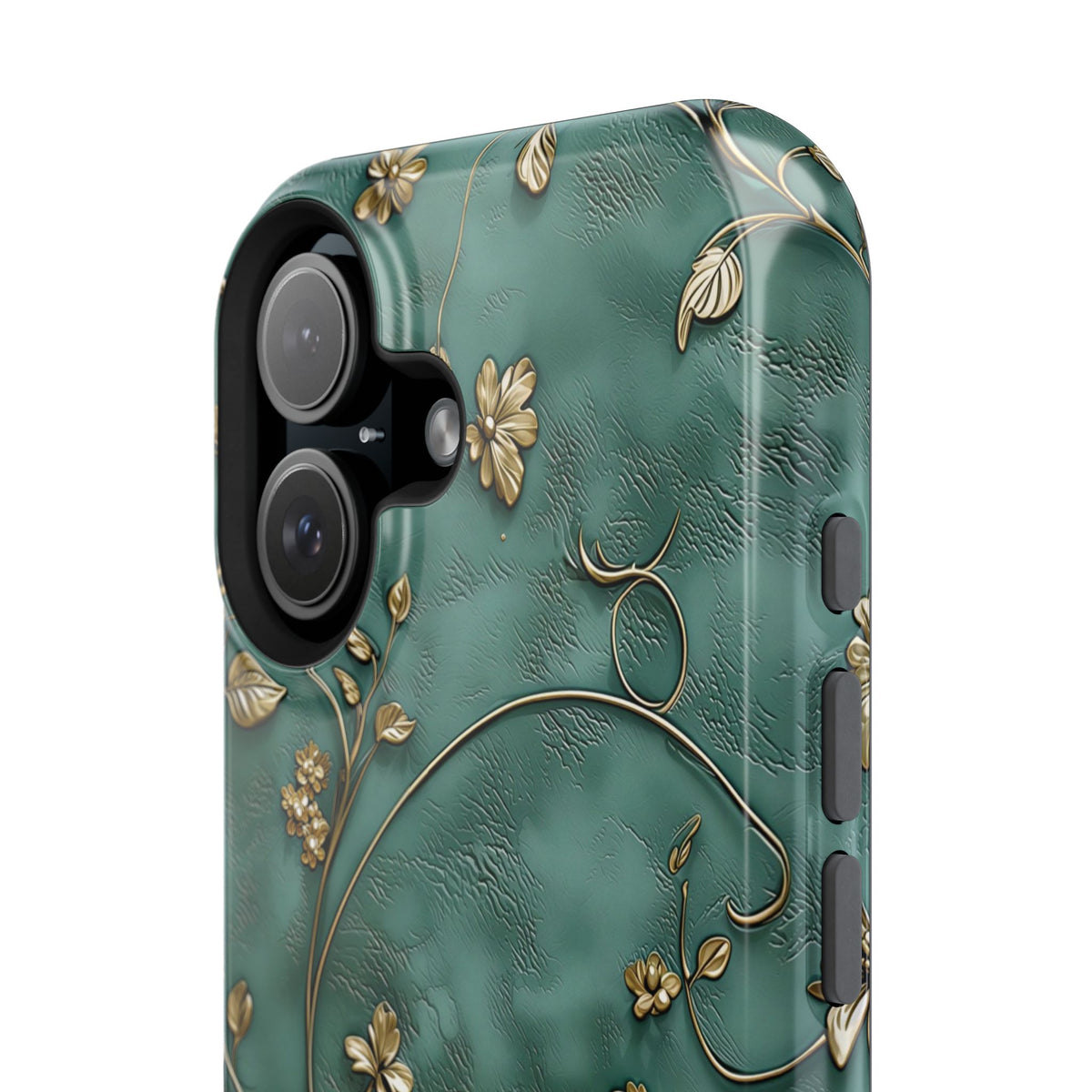 Antique Gold Blossom Phone Case — MagSafe Compatible