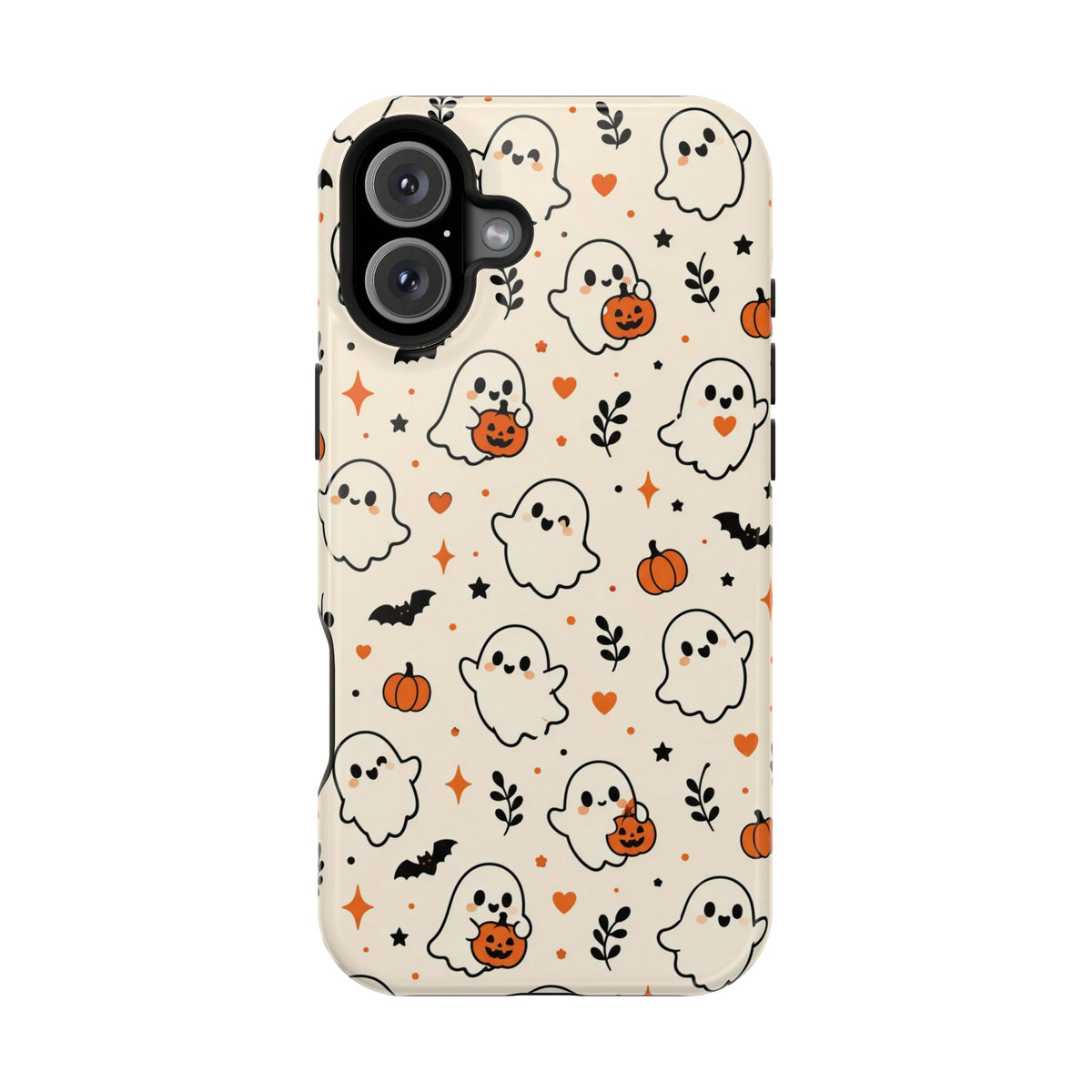 Cute ghost MagSafe iPhone case in cream — view 17