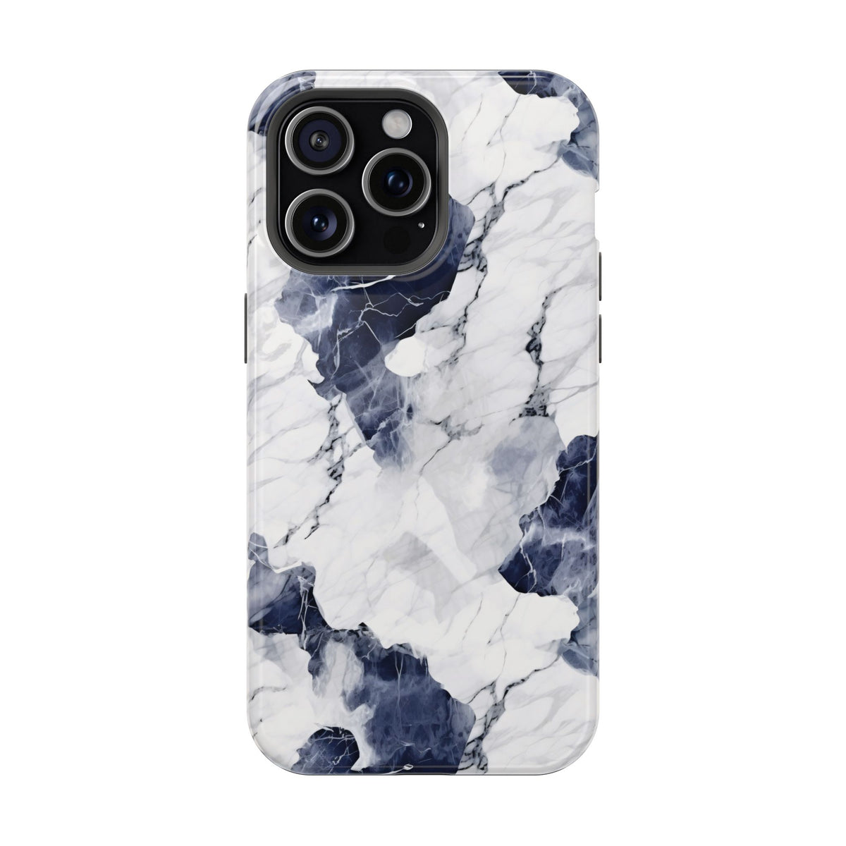 Navy marble MagSafe iPhone case — view 25