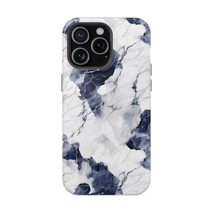 Navy marble MagSafe iPhone case — view 25