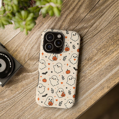 Cute ghost MagSafe iPhone case in cream — view 32