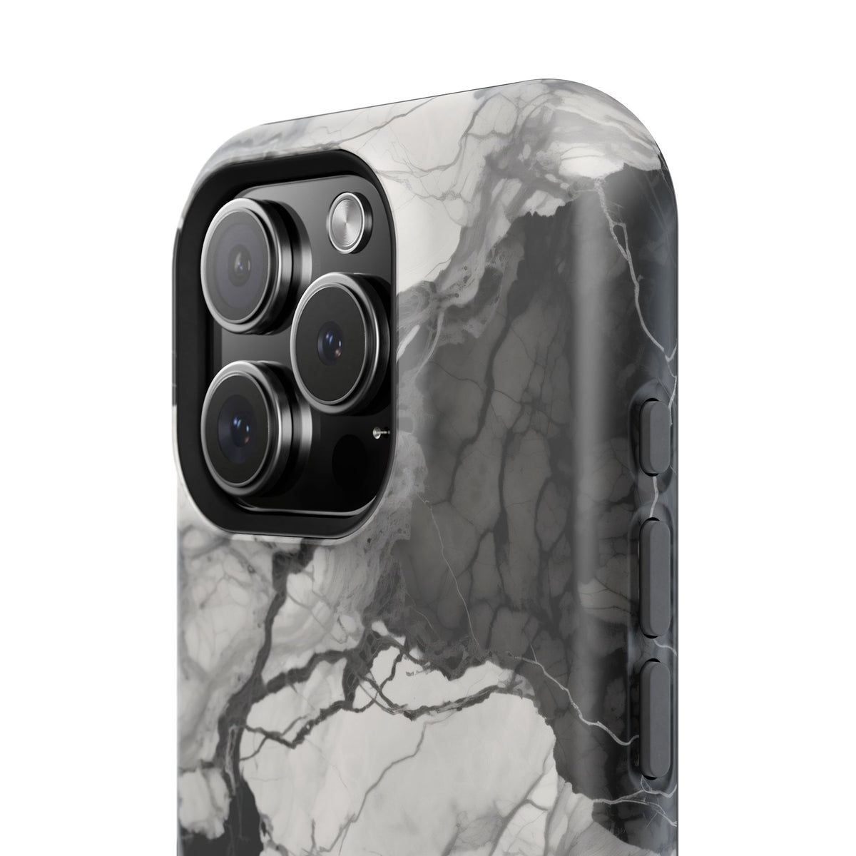 Black and white marble MagSafe iPhone case — view 26