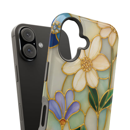 Stained Glass Floral Phone Case — MagSafe Compatible