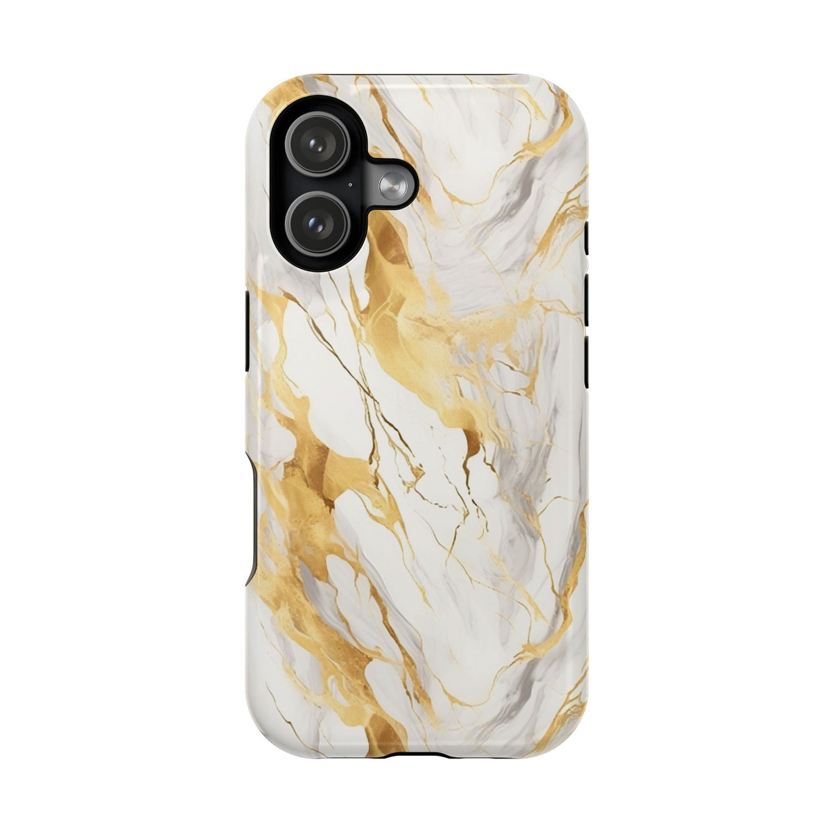 White and gold marble MagSafe iPhone case — view 19