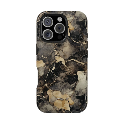Black and gold marble MagSafe iPhone case — view 3