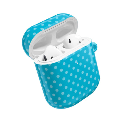 Turquoise Polka Dot AirPods Case