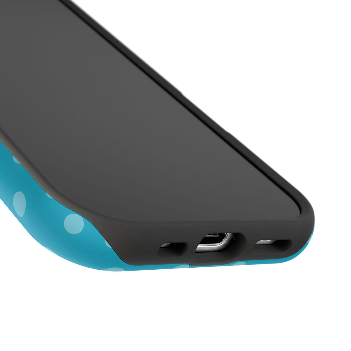 Turquoise Polka Dot Phone Case — MagSafe Compatible