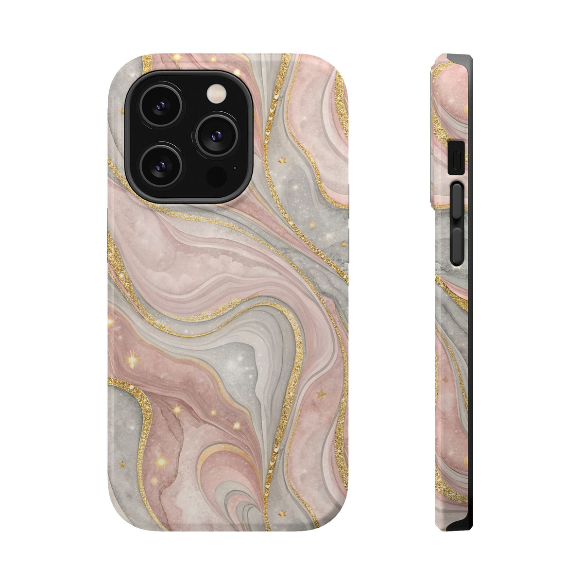 Rose quartz marble MagSafe iPhone case — view 5