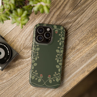 Hop Vine Wreath phone case by Case Noir