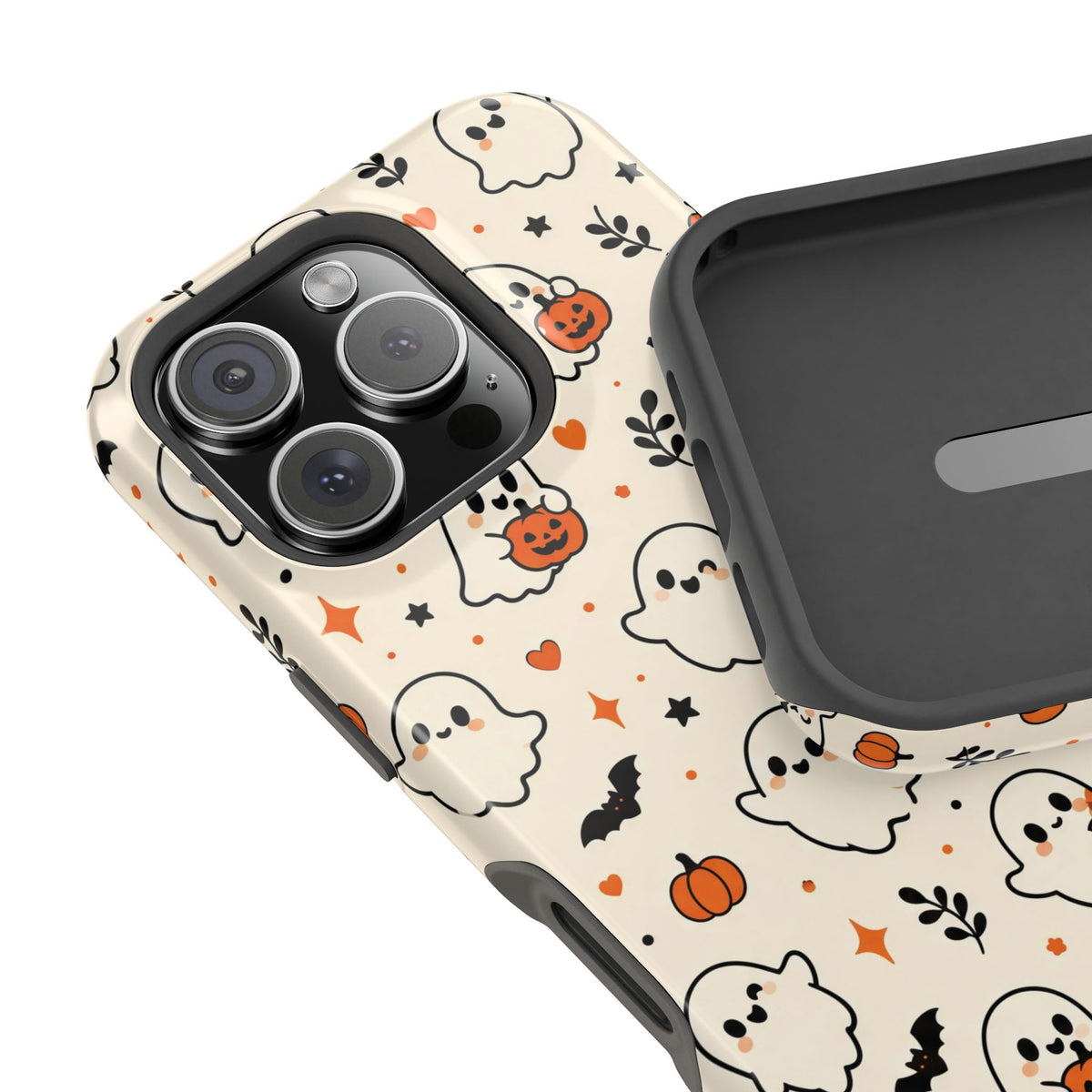 Cute ghost MagSafe iPhone case in cream — view 24