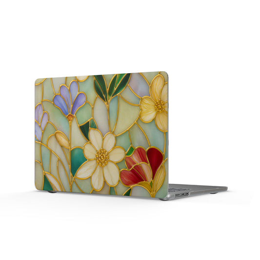 Stained Glass Floral MacBook Case