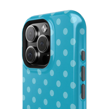 Turquoise Polka Dot Phone Case — MagSafe Compatible