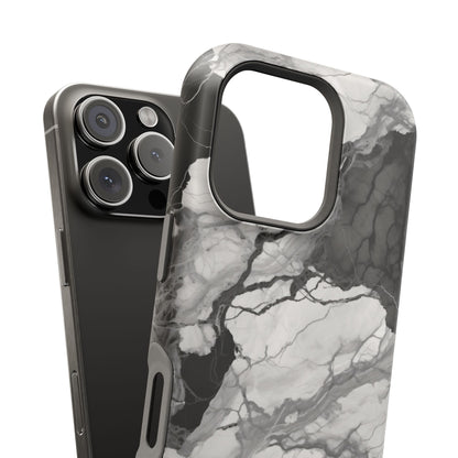 Black and white marble MagSafe iPhone case — view 29