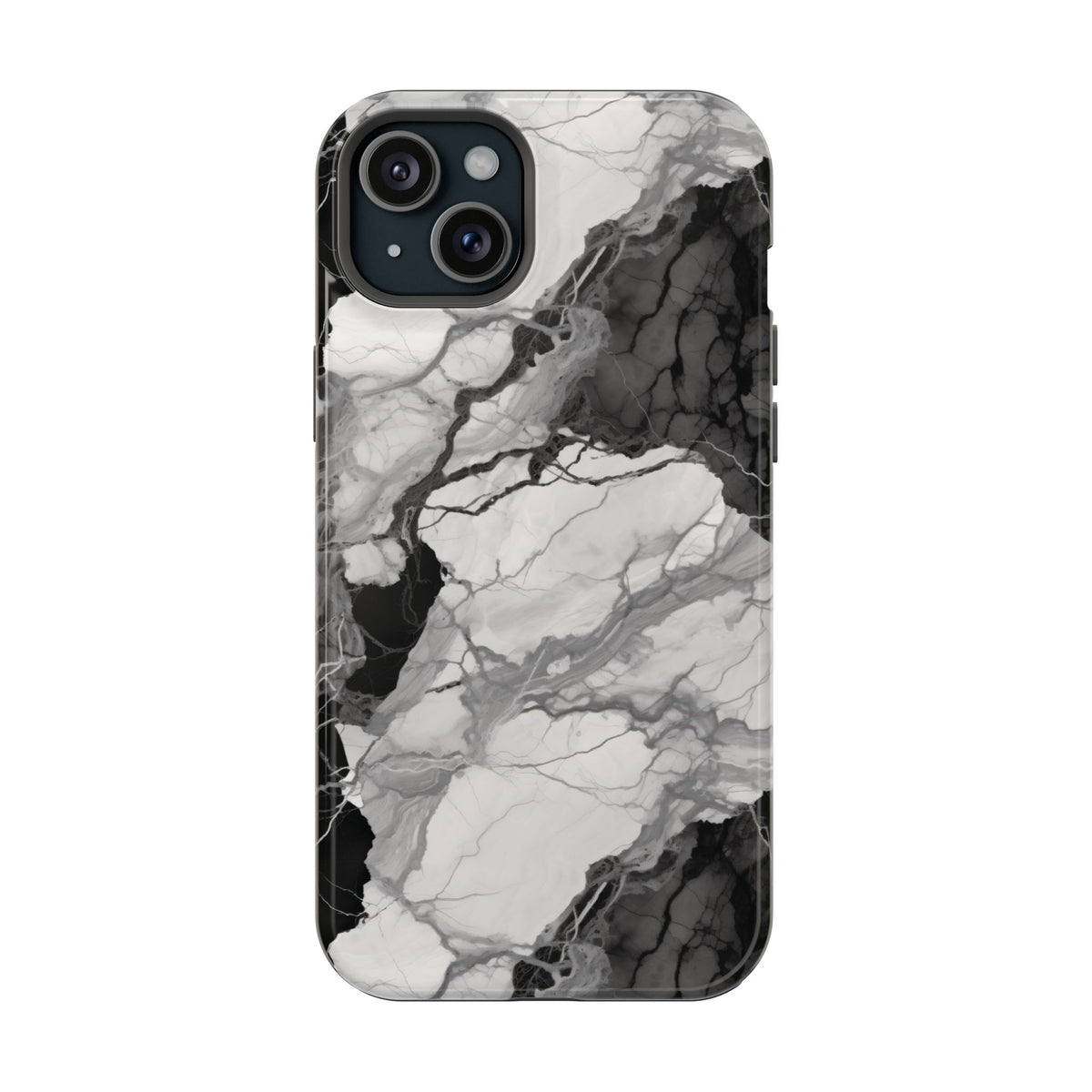 Black and white marble MagSafe iPhone case — view 15