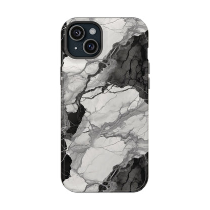 Black and white marble MagSafe iPhone case — view 15